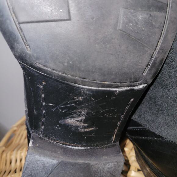 Mens Black Leather Boots Mind Overmatter Size 8.5 US Kenneth Cole M62709 Combat main image 9